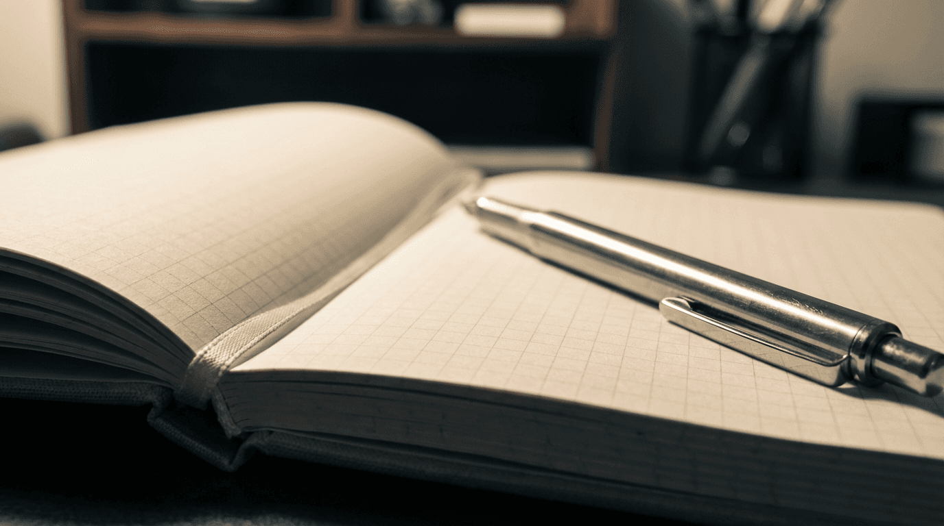 Project roadmap document on desk