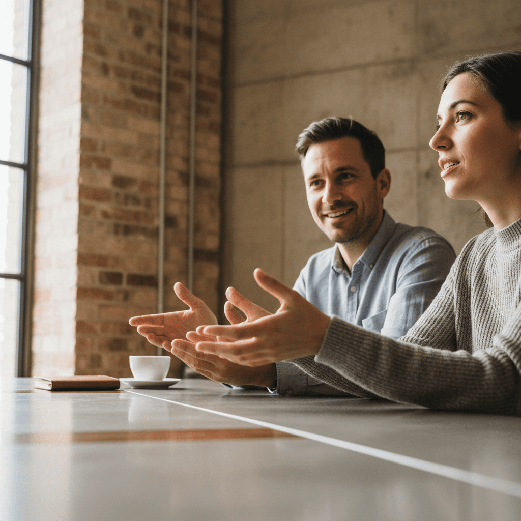 Founder conversation in office